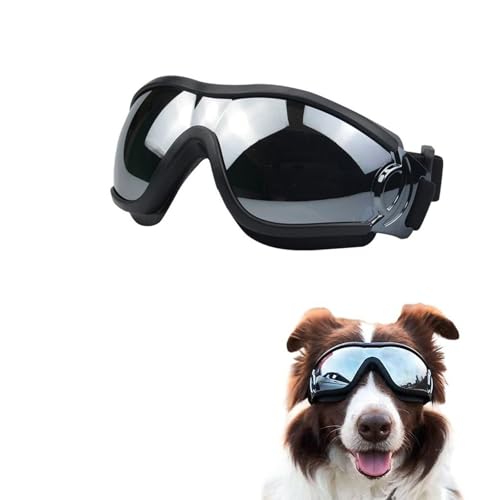 Dog Sunglasses, Dog Goggles with Adjustable Strap UV Protection Wind Protection Dust Protection Fog Protection Pet Glasses for Medium or Large Dog