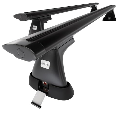Mossa Barres de Toit en Aluminium adapté pour Citroen Xsara Picasso Monospace (2000-2006) - Porte-Bagages de Voiture Noir - Points de Montage 2
