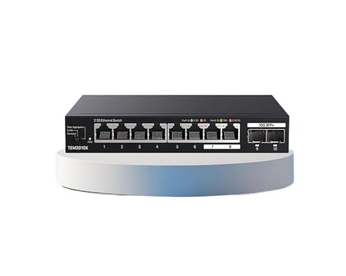 8-Port Gigabit LAN Splitter Hub NAS 10000Mbps Disconnector 2x10G SFP(10 Port with AU Plug)