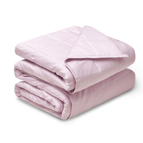 YnM-Original-Weighted-Blanket-Organic-Long-Stapled-Cotton-with-Glass-Beads-Bed-Blanket-for-One-Person-of-190lbs-Ideal-for-QueenKing-Bed-60x80-Inches-20-Pounds-Lavender