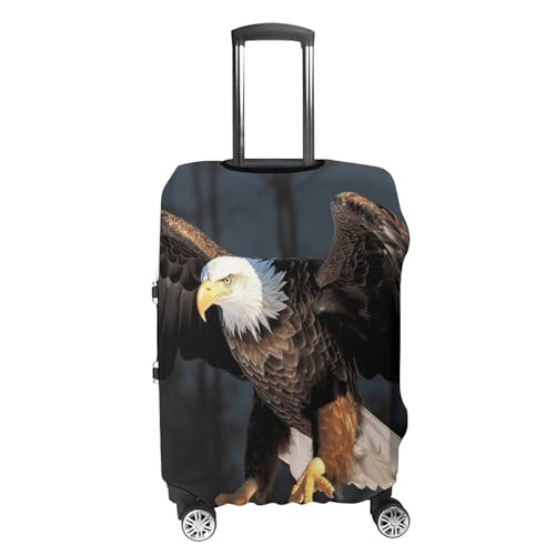 Travel Luggage Cover Elastic Suitcase Protector Anti-Scratch Washable Bald Eagle Luggage Sleeve Tsa Approved Carry on Covers Baggage Cover Fits 18-32 Inch Luggages4