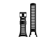 BSEIXIKRB Cinturino in gomma compatibile con cinturini per orologi Suunto Ambit 1/2/2S/2R/3 Sport/3 Run/3 PEAK di ricambio cinturino flessibile(BlackA black buckle)