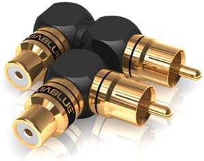 1Pair VIABLUE XS RCA Adapter 90° S/XL Mix