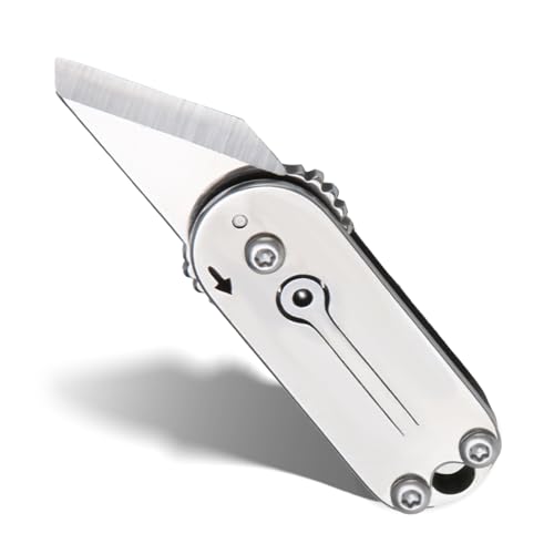 JiaHeHe Mini Couteau Porte Clé Pliable en Acier Inoxydable de Haute Qualité, Petit Mini Couteau de Poche EDC Compact et Léger, Ouverture Facile à Une Main,...