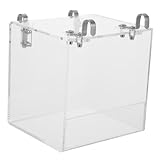 BATHVEVE 鳥用シャワーボックス 高耐久アクリル製 鳥かご外掛け式 バードバス小型浴槽 オウム インコ快適水浴び容器