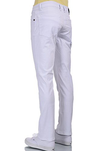 Men Eagle Blue Stretch Slim fit White Jeans Denim Twill Pant Size 30-384