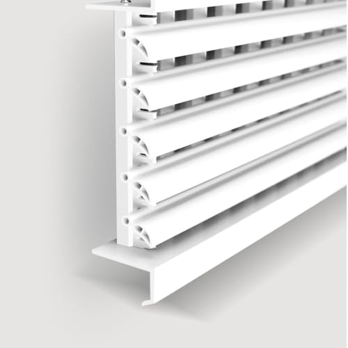 Grille d'aération murale 800x200mm en aluminium rectangulaire pour meubles - 7