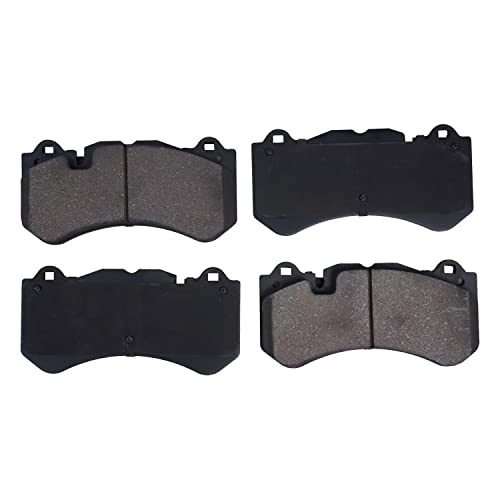 Image of Detroit Axle - Front Ceramic Brake Pads w /Hardware & Cleaner Fluid for 2007-2010 Mercedes-Bnez CLS63 AMG - [2007-2009 /2011 SL65 AMG] - See Fitment