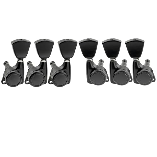 Musiclily Pro 3L+3R Guitar Locking Tuners 18:1 Ratio Lock String Tuning Key Pegs Machine Heads Replacement for LP SG Style Style Electric Folk or Acoustic Guitar