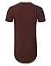 JD Apparel Men's Basic Hipster Hip Hop Elong Longline Crewneck T-Shirt