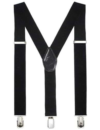 Image of BookMyCostume Trendy Black Formal Unisex Premium Suspenders Adults Fancy Dress Costume Accessory Adults