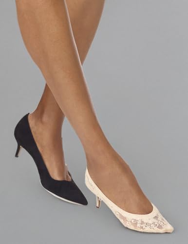 HUE Women's Lace Classic Perfect Edge Liner Sock3