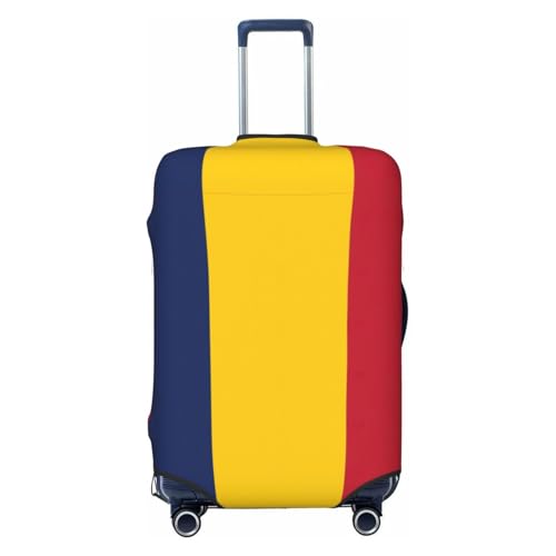 Housse extensible pour valises rigides XL noir avec drapeau du Tchad pour bagage
