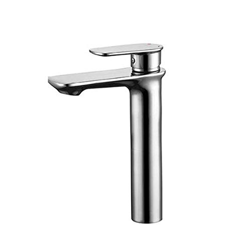Robinet de lavabo de salle de bains chromé mitigeur monotrou européen