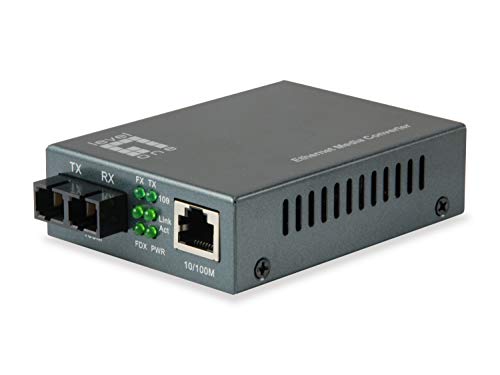 Convertisseur FVT-1105 LevelOne monomode 100 Mbit/s noir pour liaison réseau interne longue distance