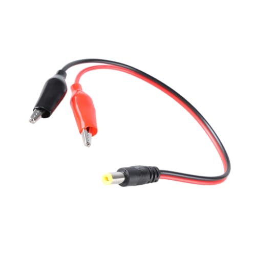 Geavonyg DC5.5x2.1 Mm De 1 Mm Femenino para Cocodrilos Cable Alimentación Cable Alimentación 12 V para Dispositivos Electrónicos Adaptador Luz LED