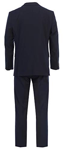 Elegant Men's Modern Fit Three Piece and Two Piece Two Button Suits - Many Colors (42 Long, 100% Wool Navy)…4