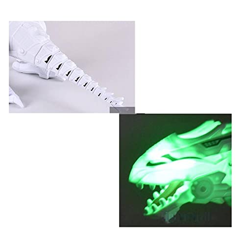 Dinossauro Tiranossauro Rex Robô Emite Luzes som e Anda (BRANCO)