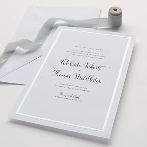 Gartner Studios Border Wedding Invitation Kit, Pearl White, 50-Count (61001) by Gartner Studios - Image 3