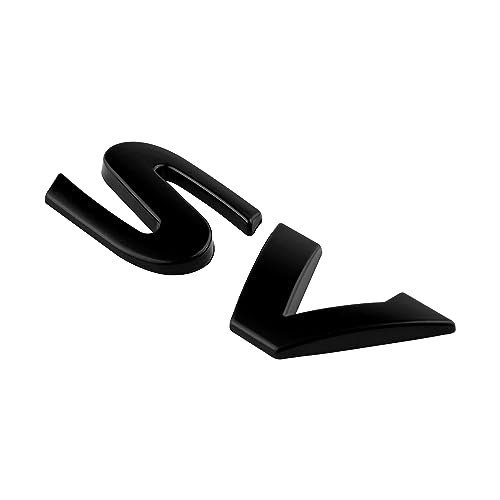 Image of 1PC SV Emblem for Car Decoration Metal Badges 3D SV Sticker Decal Fender Sticker Badges Nameplate Easy Installation for Car /SUV /Truck (Black)