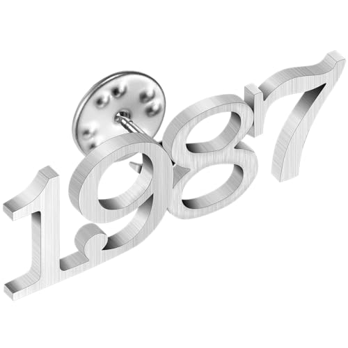Image of AMITER Birth Year Lapel Pin, 1970-2025 Enamel Brooch Pins Tie Tacks for Men & Women Birthday, Graduation, Anniversary