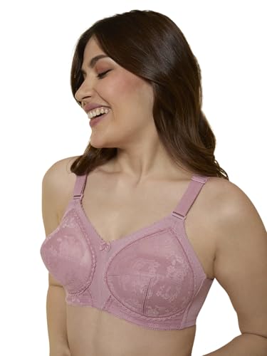 Image of Triumph Doreen Wireless Women Bra Non Wired and Non Padded Full Coverage Lace Support Bra High Center Bridge & Power-Net Side Panels Adjustable Straps Everyday Comfort Bra Pack of 1