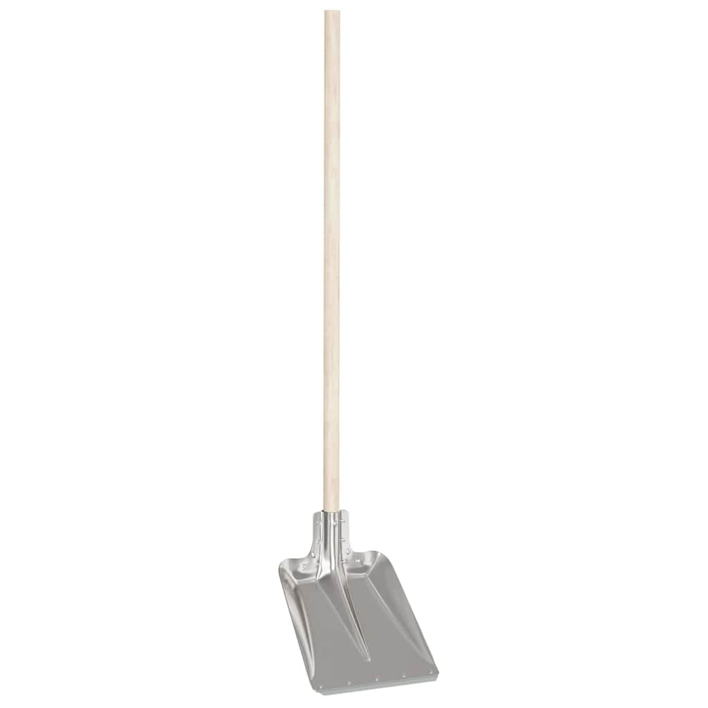 Pala de aluminio plateado 43 x 32,5 cm, 4 unidades, pala de jardín para tierra, arena, grava, compost, césped, jardinería, limpieza de nieve, versátil, resistente, resistente a la corrosión