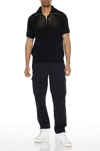 Forever 21 Mens Sweater-Knit Half-Zip Shirt2