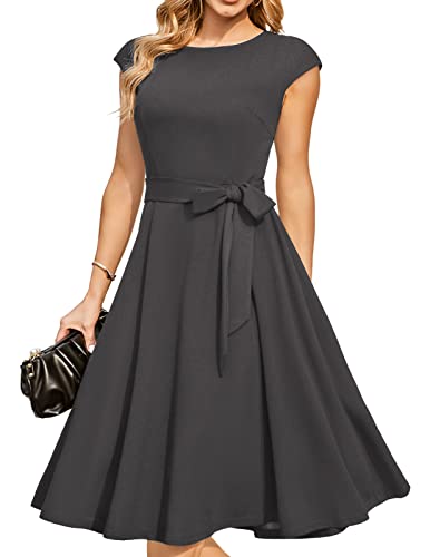 DRESSTELLS Damen 1950er Vintage Retro Rockabilly Audrey Hepburn Kleid Damen...