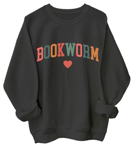 Bookworm Sweatshirt Men Women Graphic Long Sleeve Hoodie Shirt
