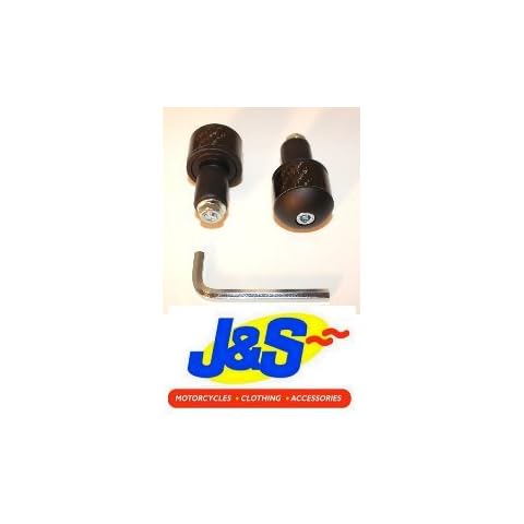 DR BIKE CARBON BAR ENDS MOTORCYCLE MOTORBIKE BAR-ENDS J&S (BLACK) Cover