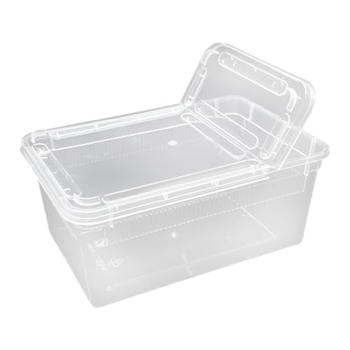 predolo Reptilien Zuchtbox Transparente Futterbox Kleines Terrarium Transportbehälter Kleine Tierunterkunft aus Robustem PP Material mit Guter Sicht für, Stil C