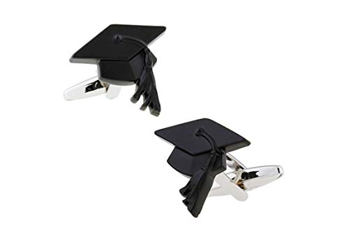 Mancuernillas KnBoB para hombre Sombrero de graduación negro miniatura 1