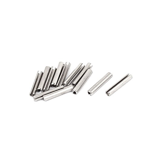 Aexit M2x12mm 304 Clamps Stainless Steel Split Spring Roll Dowel Pins Strap Clamps Fasteners 10Pcs