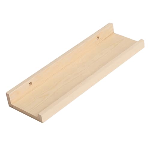 iplusmile 木製壁掛けラック 置物隔板展示架 シンプル設計 滑らか仕上げ 安定構造 多目的収納 キッチン 寝室 バスルーム オフィス対応