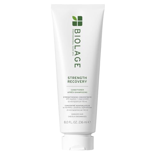 Biolage Strength Recovery Conditioning Cream | Hair Repairing Deep Conditioner | For Damaged & Sensitised Hair | Moisturises, Adds Softness & Strengthens | Vegan & Cruelty-Free | 236 ml