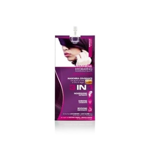 ING Maschera Colorante 3 in 1 25 Ml, Senza Ammoniaca e Senza Ossigeno, Mirtillo