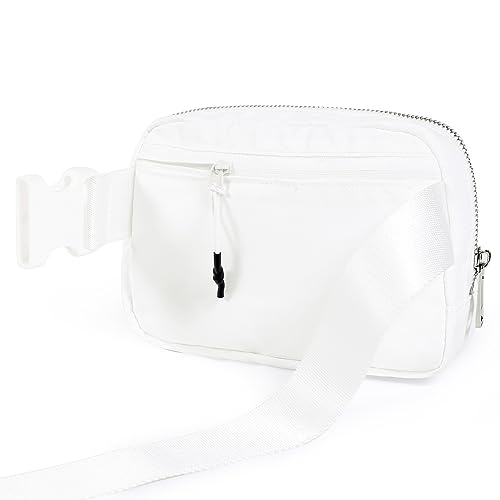Image of ODODOS Unisex Mini Belt Bag with Adjustable Strap Small Fanny Pack for Workout Running Traveling Hiking, White