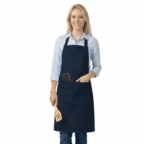 LivinEase tablier cuisine homme et tablier de cuisine femme, avec poches et bretelles réglables,...
