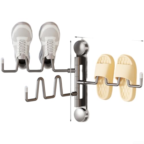 Scolapiatti con ventosa, girevole e pieghevole, per uso interno ed esterno, per ottimizzare il flusso d'aria e la velocità di asciugatura (nero)