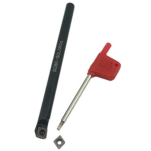 GBJ S08K-SCLCR06 Holder Boring Bar Turning Tool with 1piece CCMT060204 Carbide Inserts For processing steel and stainless steel