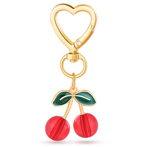 Image of TINKRSTUFF Cherry Bag Charm Cute Key Chains Cherry Purse Charms for Handbags, Strawberry Keychain Best Gifts