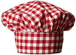 Bright Pickup Chef Hat (red and White Check)