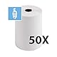 Exacompta 44809E 50er Pack Thermopapierrollen 1-lagig Breite: 57mm, Länge: 18m, Durchmesser Kern: 12mm 44g/m² Thermorolle für Kartenzahlung (EC Cash Geräte)