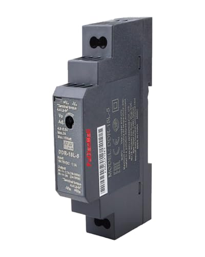 Mean Well 15W DIN Rail Type DC-DC Converter 5V 3A Variable Voltage Power Supply 110vac to 12vdc Converter DDR-15L-5