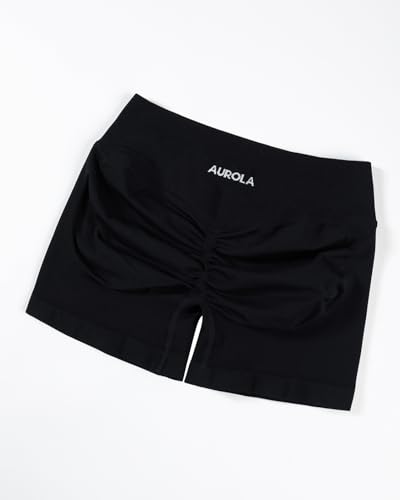Image of AUROLA Influence Workout Shorts for Women,2.5 3.5 4.5 5.5 6.5 No Roll Up Squat Proof Scrunch Seamless Compression Gym Short