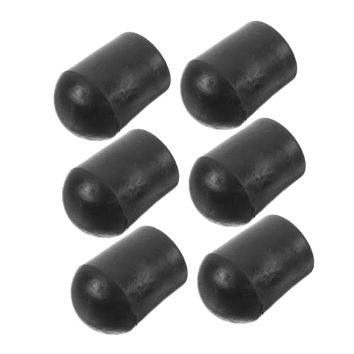 Mikinona 6pcs Cello Endpin Stopper Non Slip Cello Bass Endpin Anchor for Upright Bass Protection Rubber Tip Dark Rubber for Instrument