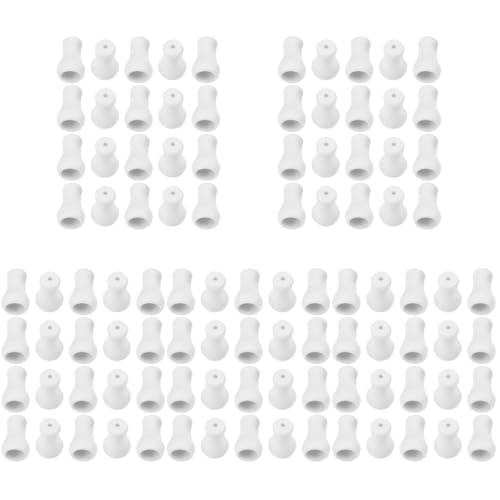 Ciieeo 100 Pcs Shutter Knob Blind Pull Cord Ends Retainer Holder Wood Crafts Window Blind Pull Cord Knobs Blind Cord Safety Wooden Stand Fringe Blinds Rope Pendant White Plastic