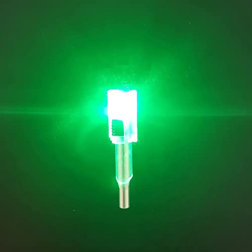 Deepower Crossbow Lighted Nock With On/Off Switch 4 Pack With .285”/.297”/.300”/.305” Bushings Led Nock Universal Fit For Bolts (Green) #TOP3