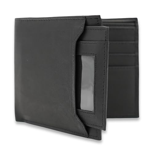 AG Wallets Leather Wallet for Men - Sliding 2-in-1 Bifold Wallet with Removable Card Holder & RFID Protection - Premium Travel Wallet - Versatile & Functional Design - Black